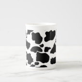 Schwarze Kuhhaut Knochen-China Tasse (Vorderseite)