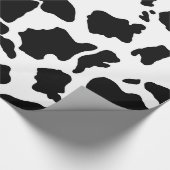Schwarze Kuhhaut| Wrackpapier Geschenkpapier (Ecke)