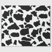 Schwarze Kuhhaut| Wrackpapier Geschenkpapier (Flach)