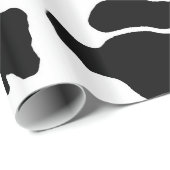 Schwarze Kuhhaut| Wrackpapier Geschenkpapier (Rolleneckpunkt)
