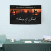 Schwarze kundenspezifische banner (Messeveranstaltung)