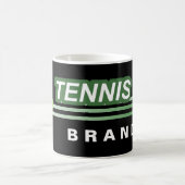 Schwarze kundenspezifische Tennis-Tassen Kaffeetasse (Mittel)