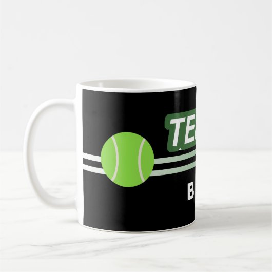 Schwarze kundenspezifische Tennis-Tassen Kaffeetasse (Links)