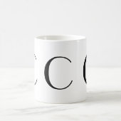 Schwarze Kunst-Deko-Tasse des Monogramm-C Kaffeetasse (Mittel)