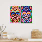 SCHWARZE Kunst in COLOR - Meinungsfreiheit Poster (Küche)