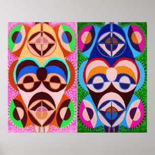 Schwarze Kunst in der FARBE -    Meinungsfreiheit Poster