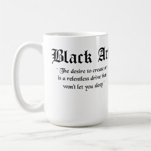 Schwarze Kunst-offizielle Tasse