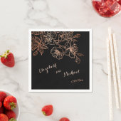 Schwarze Kupfer-Gotische Hochzeit Serviette (Beispiel)