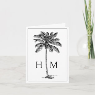 Schwarze Küsten-Palmetto-Palme Monogramm