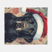Schwarze Lab Christmas-Decke Fleecedecke (Vorderseite (Horizontal))