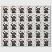 Schwarze Lab Christmas-Geschenkverpackung Geschenkpapier (Flach)