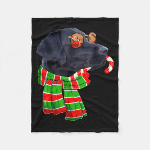 Schwarze Lab Labrador Hundebesitzer Weihnachten Xm Fleecedecke