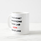 schwarze Lab-Mutter, großartig Kaffeetasse (Vorderseite Links)