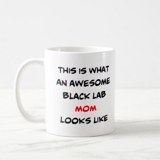 schwarze Lab-Mutter, großartig Kaffeetasse (Links)
