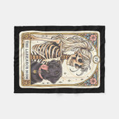 Schwarze Lab-Mutter Tarotkarte Schwarzer Labrador  Fleecedecke (Vorderseite (Horizontal))