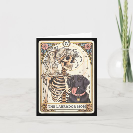 Schwarze Lab-Mutter Tarotkarte Schwarzer Labrador Karte (Vorderseite)