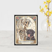 Schwarze Lab-Mutter Tarotkarte Schwarzer Labrador Karte (Gelbe Blume)