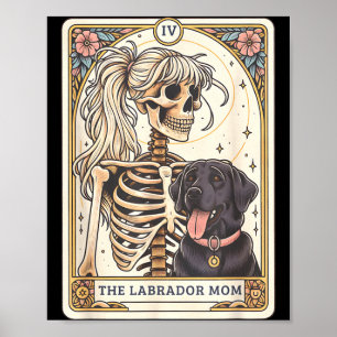 Schwarze Lab-Mutter Tarotkarte Schwarzer Labrador Poster
