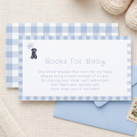 Schwarze Lab Welpe Blau Gingham Baby Shower Bücher