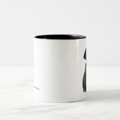 Schwarze Labor-Hunde-Kunst Zweifarbige Tasse (Mittel)