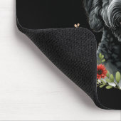 Schwarze Labradoodle-Hund Halloween-Wasserfarben-K Mousepad (Ecke)