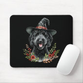 Schwarze Labradoodle-Hund Halloween-Wasserfarben-K Mousepad (Mit Mouse)