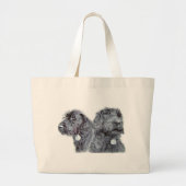 Schwarze Labradoodles Tasche (Vorne)