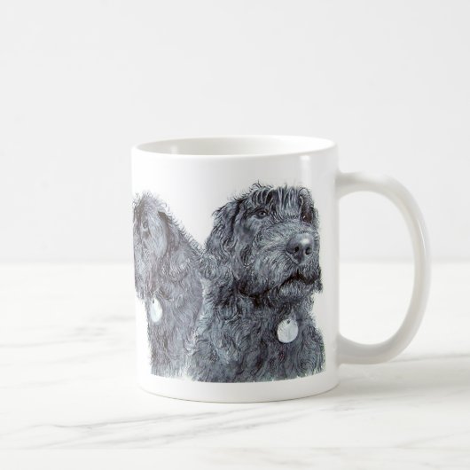 Schwarze Labradoodles Tasse (Rechts)
