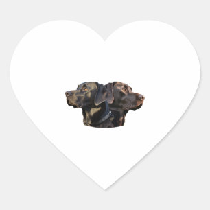 Schwarze Labrador-Aufkleber Herz-Aufkleber