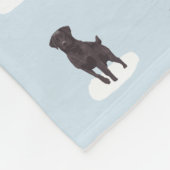 Schwarze Labrador-Fleece-Decke Fleecedecke (Ecke)