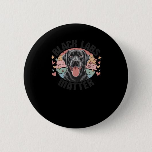 Schwarze Labrador Funny Labrador Grafik-T-Shirt-Au Button (Vorderseite)