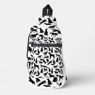 Schwarze Labrador-Haustier-Elternteil-Tagesrucksac Crossbody Bag