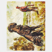 Schwarze Labrador-Hundeenten-Trainings-Kunst Fleecedecke (Vorderseite)