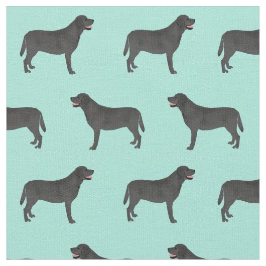 Schwarze Labrador-Hundeminze Stoff (Nahaufnahme)