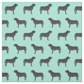 Schwarze Labrador-Hundeminze Stoff (Muster)