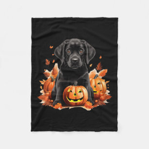 Schwarze Labrador-Hundemutter-Vater-Halloween-Herb Fleecedecke