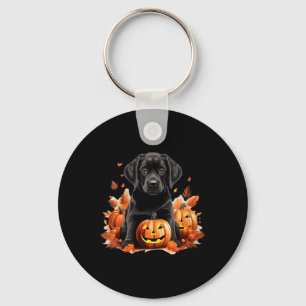 Schwarze Labrador-Hundemutter Vater Halloween Herb Schlüsselanhänger