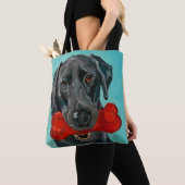 Schwarze Labrador-HundeTaschen-Tasche Tasche (Von Nahem)
