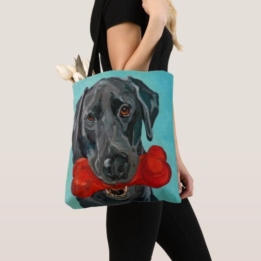 Schwarze Labrador-HundeTaschen-Tasche Tasche (Von Nahem)