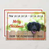 Schwarze Labrador-Hundeweihnachtskarte Feiertagskarte (Vorne/Hinten)