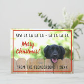 Schwarze Labrador-Hundeweihnachtskarte Feiertagskarte (Stehend Vorderseite)
