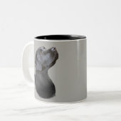 Schwarze Labrador-Kaffee-Tasse Zweifarbige Tasse (Vorderseite Links)