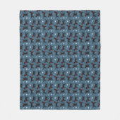 Schwarze Labrador Labrador Retriever Blue Pattern Fleecedecke (Vorderseite)
