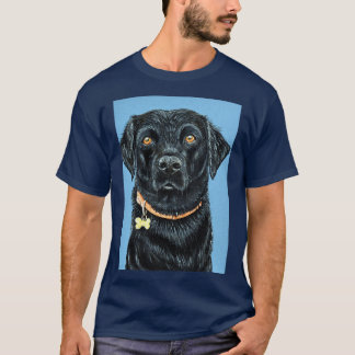 Schwarze Labrador-Malerei T-Shirt