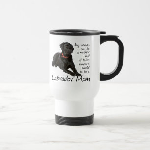 Schwarze Labrador-Mama-Tasse Reisebecher