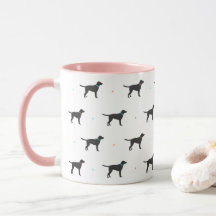 Schwarze Labrador-Muster-Tasse