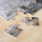 Schwarze Labrador-Plays holen Wasser Puzzle (Seite)