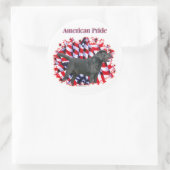 Schwarze Labrador-Pride-Aufkleber Runder Aufkleber (Tasche)