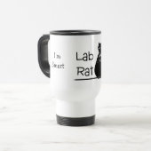 Schwarze Labrador-Ratten-Reise-Tasse Reisebecher (Vorderseite Links)