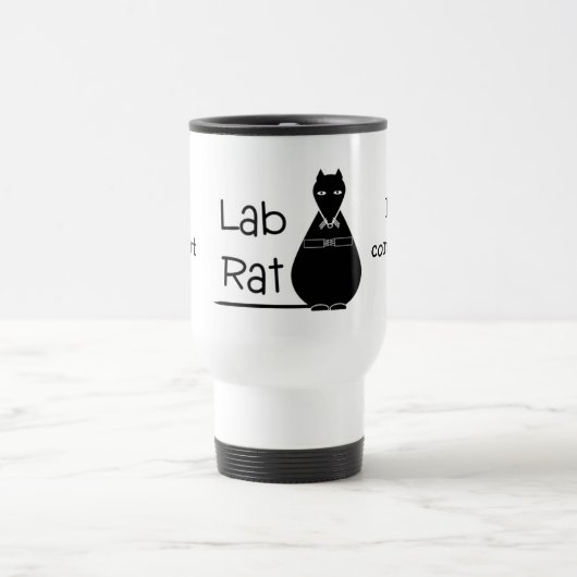 Schwarze Labrador-Ratten-Reise-Tasse Reisebecher (Mittel)